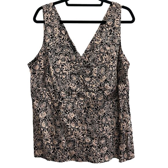 Women's INC International Concepts Floral Silk Top - Picture 1 of 9